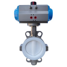 PTFE Lined Butterfly Valve with Pneumatic Actuator